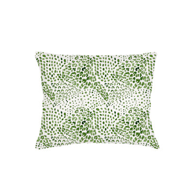 Coussin vert en velours vert 28x36
