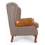 Genuine Leather Upholstered Armchair in Brown