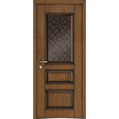 Ballucio Ready to Install Oak Prehung Front Entry Doors