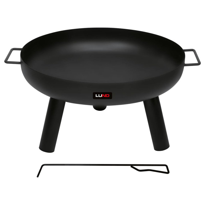 Donata Lund Fire Pit with Handles Black