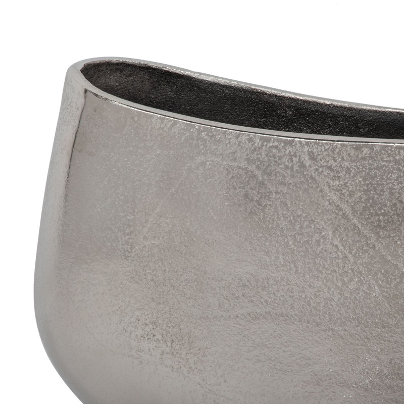 Aris Cast Aluminum Table Vase, 9.5" H x 17" W x 4" D