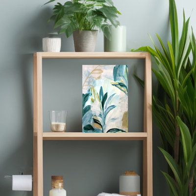 «Serene Botanical Abstract Abstract Modern Organic Coastal Nature», art mural