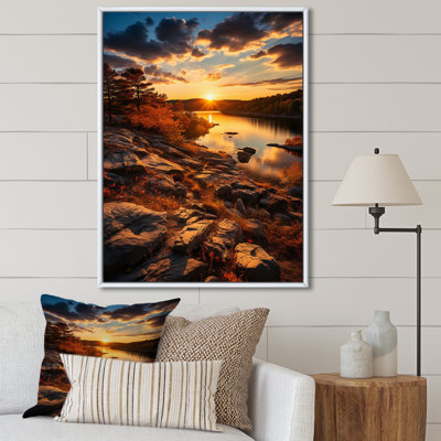 «Wisconsin Jackson Lake At Sunset», reproduction d'art sur toile
