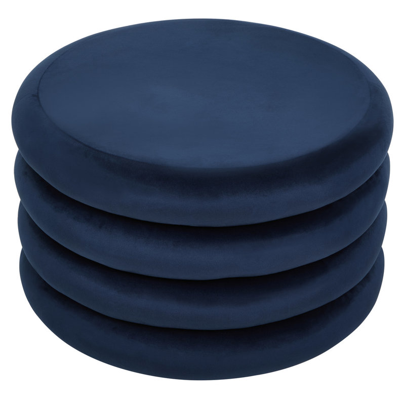 Manufactured Wood Accent Stool, Midnight Blue