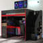Lit mezzanine avec bureau et rangement Gaming