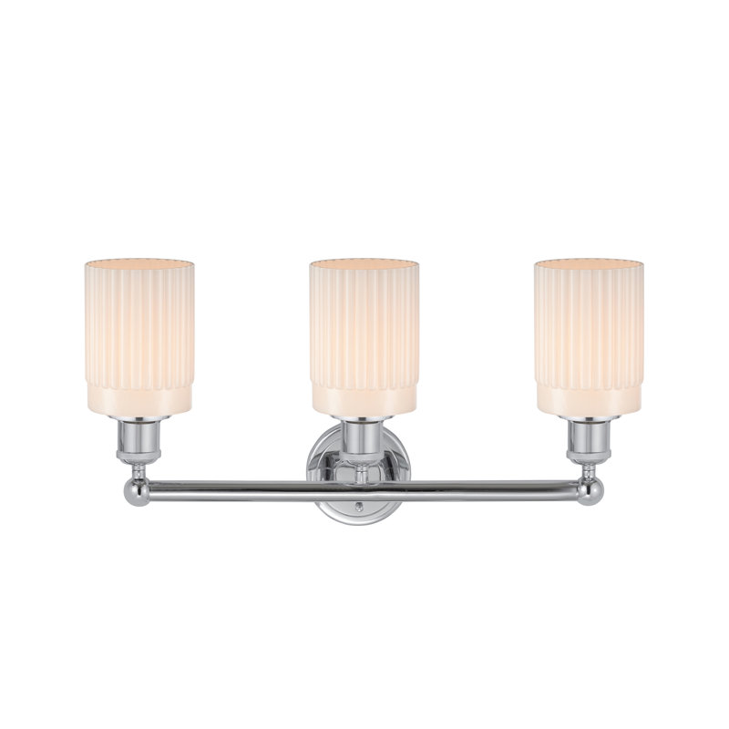 Kamena 3 - Light Dimmable Vanity Light, Matte White, Polished Chrome