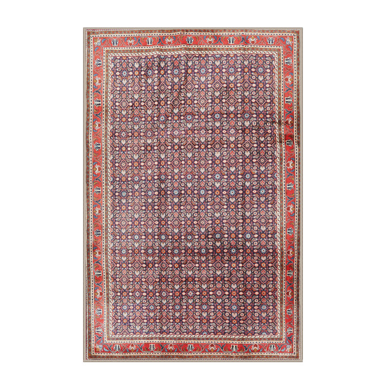 Tapis gris / noir / bleu Grudnitski, Rectangle 8 pi x 10 pi