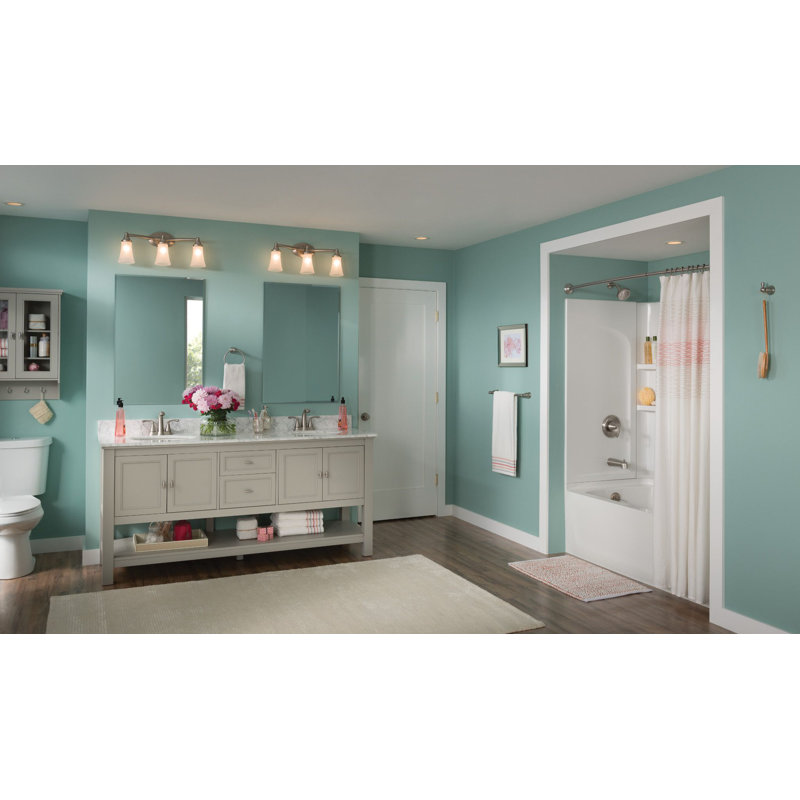 Éclairage pour salle de bain 3 lumières Eva, Nickel brossé