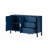 Modern Wave-Pattern Sideboard With 3 Drawers, Large Storage Buffet Cabinet-470138266