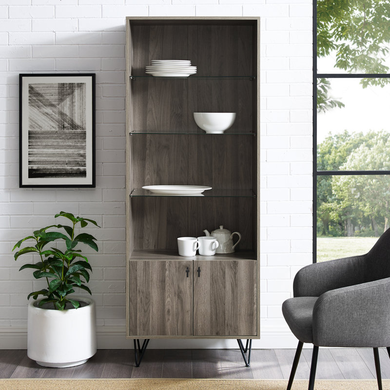 Babich Storage Bookcase, Slate Gray