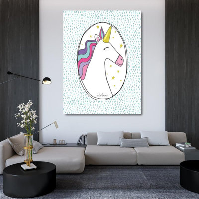 Trinx Larson, Lisa Gallery Wrapped Canvas Art Titled: Unicorn I
