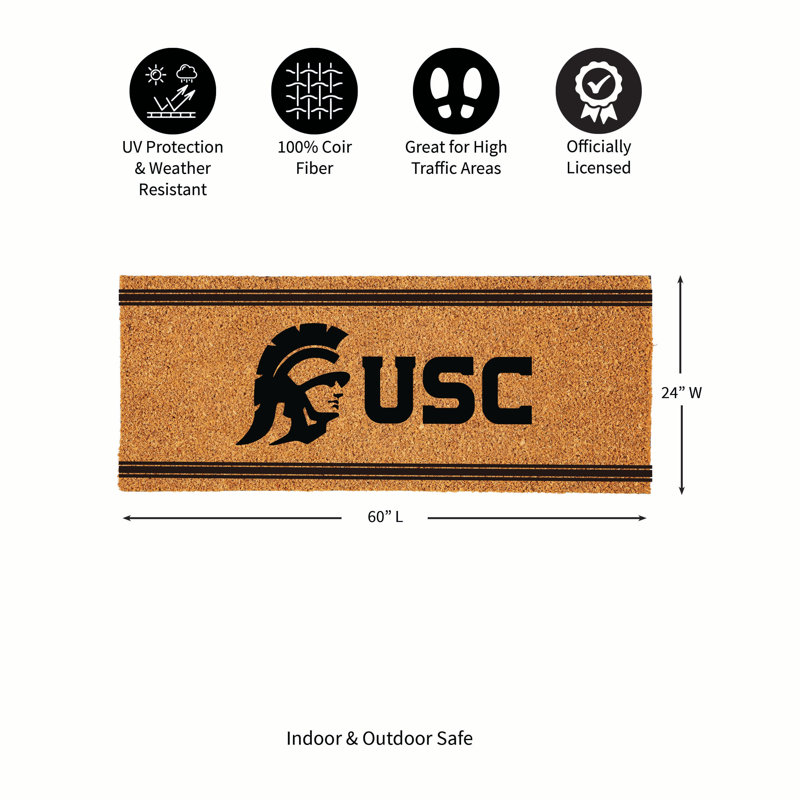 Très grand tapis couleur coco 60 po x 24 po University of Southern California