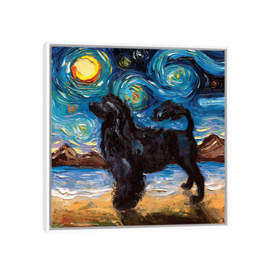 Reproduction d’art, "Portuguese Water Dog Night" par aja Trèves