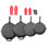 Ensemble de poêles à frire en fonte 4 pièces 6 8 10 12 po avec poignée en silicone noir