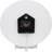 JUNZAN Retro White Oil Painting Flower Bathroom Wall Clock 10 Inch Small Round Clock Kitchen Decor Battery Powered No Ticking 10 Inch For Bedroom Farmhouse Hotel