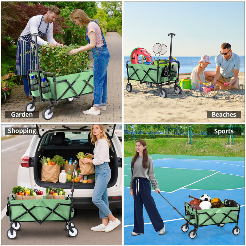 92cm H x 46cm W Utility Cart, Green