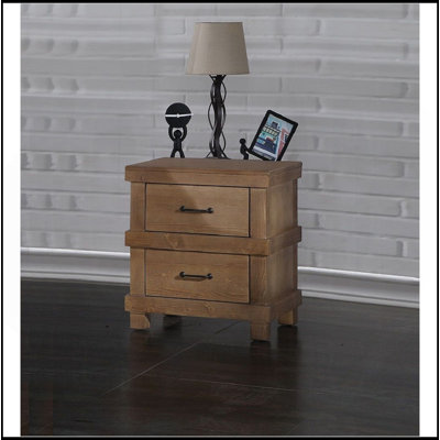 Traditional Bedroom Antique Oak Finish Nightstand With 2X Drawers Wooden Furniture 1Pc