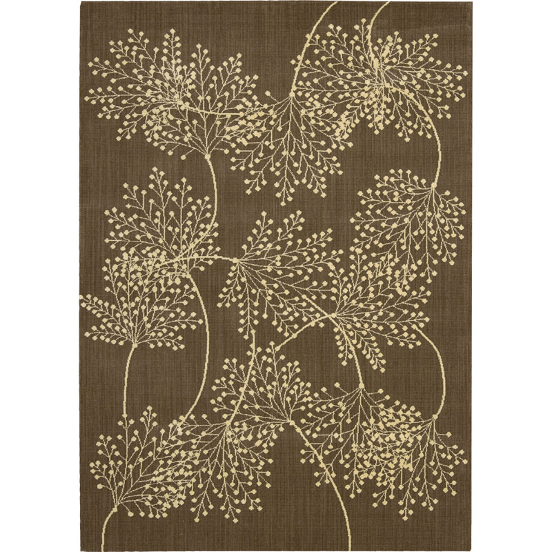 Hartville Viscose Floral Indoor Rug, Rectangle 9'6" x 13'