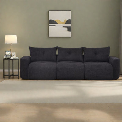Compression Sofas, 109 Inch Chenille Modern Large Couch for Home