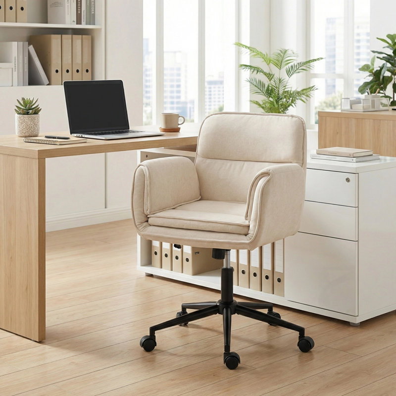 Ergonomic Office Chair with Adjustable Armrests & Reclining Function