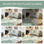 Tapis 3 x 5 pour la cuisine de l'entrée, tapis moderne et doux lavable à la machine, tapis d'intérieur à poils courts avec envers antidérapant, vert clair / crème