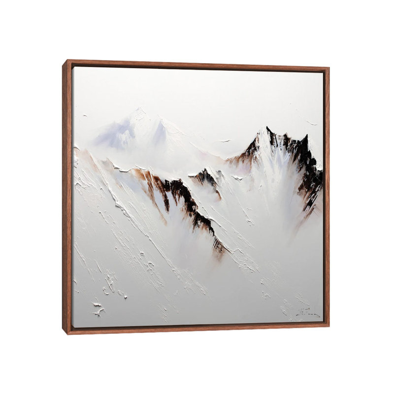 Crowned In Snow, 37" H x 37" W x 1.5" D, Classic Wood Floater Framed Canvas