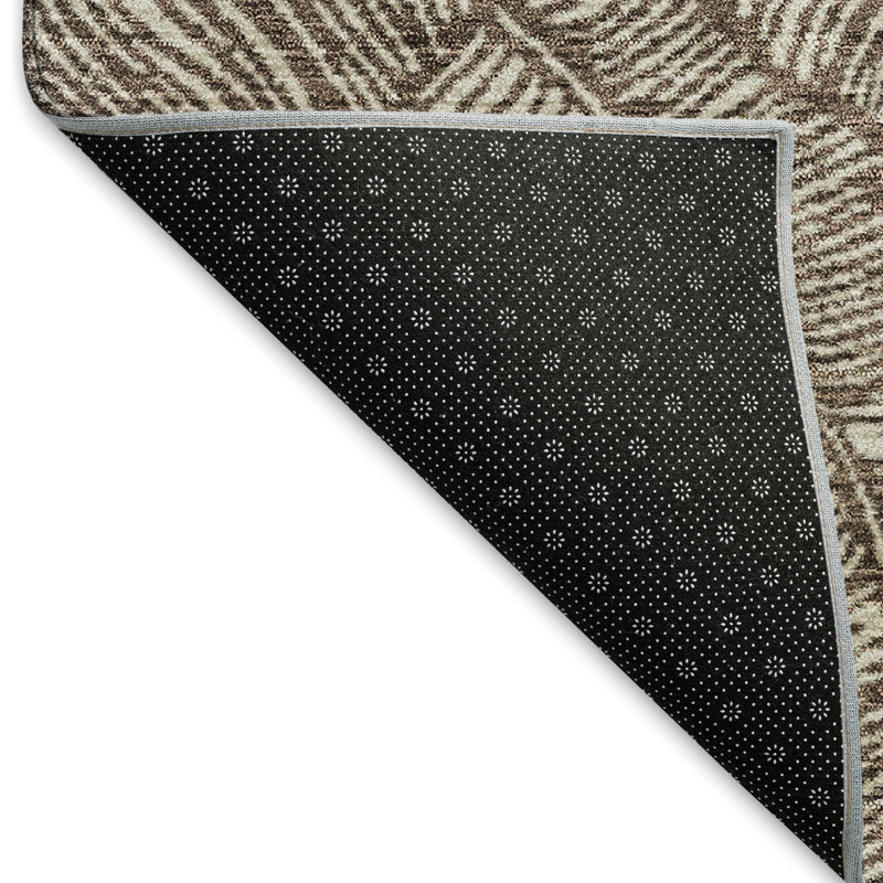 Premium Machine Washable Prisco Brown Rug, Rectangle 10' x 14'