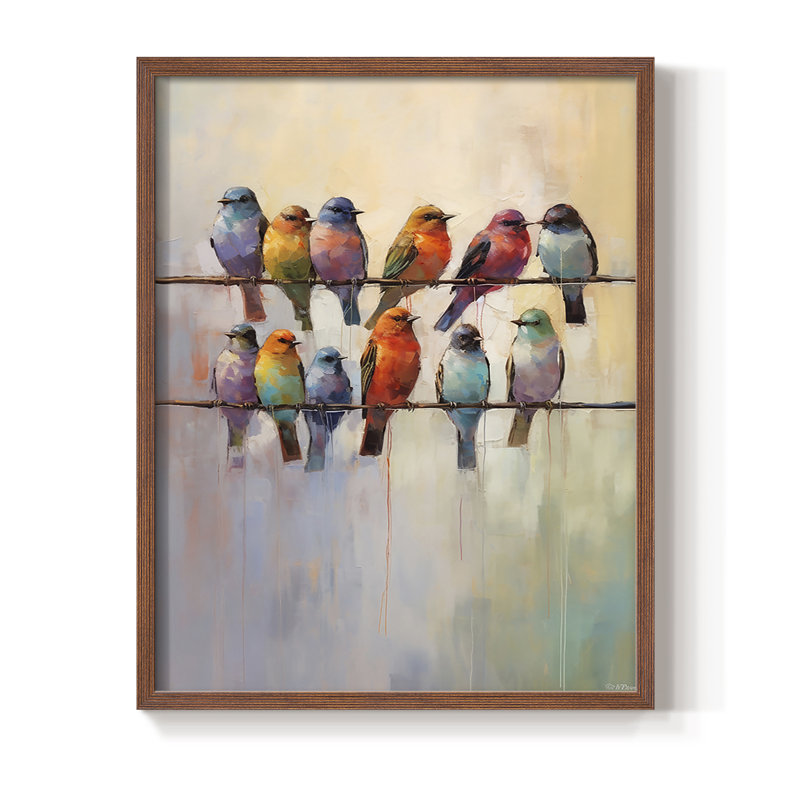 ANIMALS Series, impression encadrée, bois massif, H 11 po x l 9 po, Noyer