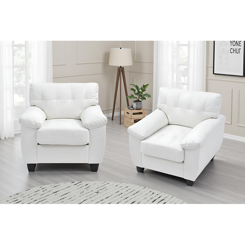 Ensemble de 2 chaises en cappuccino rimouski, Blanc