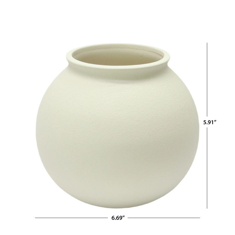 5.9"H Ceramic Round Tabletop Vase