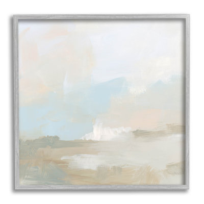 Scène giclée abstraite beige doux par June Erica Vess