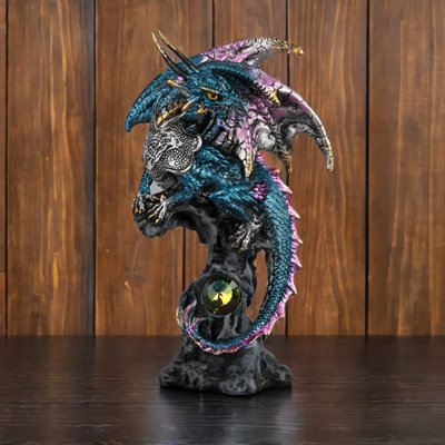 6.25"H Dragon Guarding Figurine