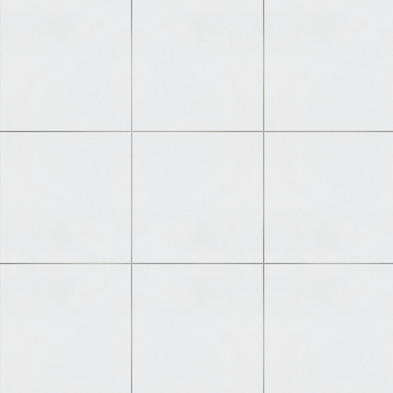 Carreau de céramique aspect béton 8 po x 8 po Twenties, Blanc