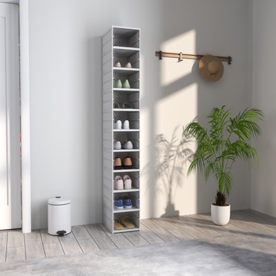 Pack Shoe Storage, Foldable Plastic Organizer, Modern Space Saving Home