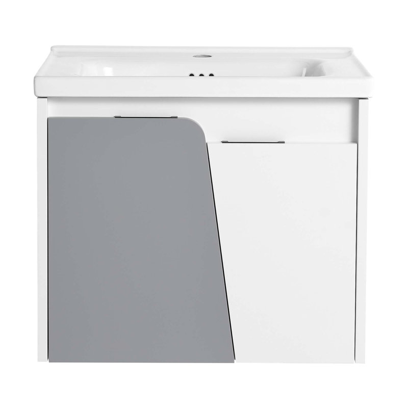 Meuble-lavabo mural 24 po avec lavabo, pour petite salle de bain