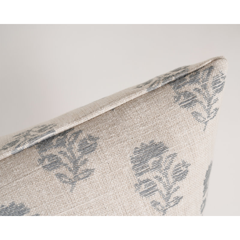 Housse et insert de coussin Hamachi, Plumes, Carré 20 po, Slate Blue Floral