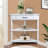 33.8'' Small Triangle Corner Table, Wood Corner Side Table For Small Spaces/ Living Room, 3 Tier End Corner Table With Solid Wood Legs, Milk White-114240388