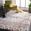 Evangelyn Geometric Blue Rust/Ivory Area Rug-956104513