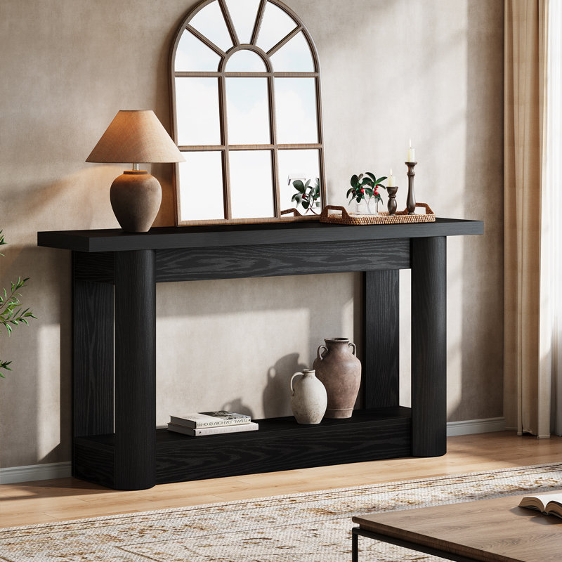 Console de 63 pouces Farmhouse, Noir