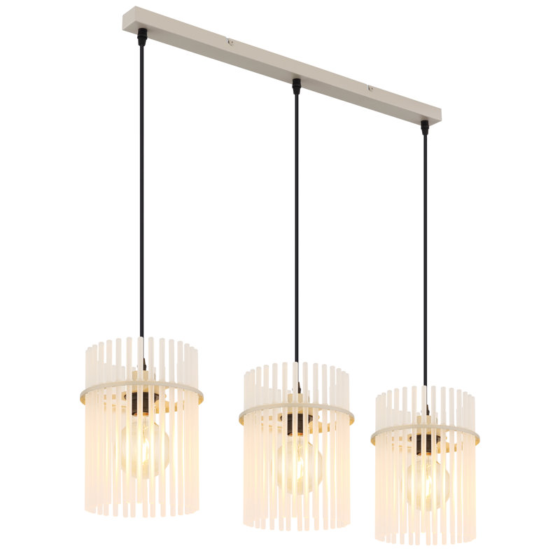 Suelyn 3 - Light Natural Geometric Pendant