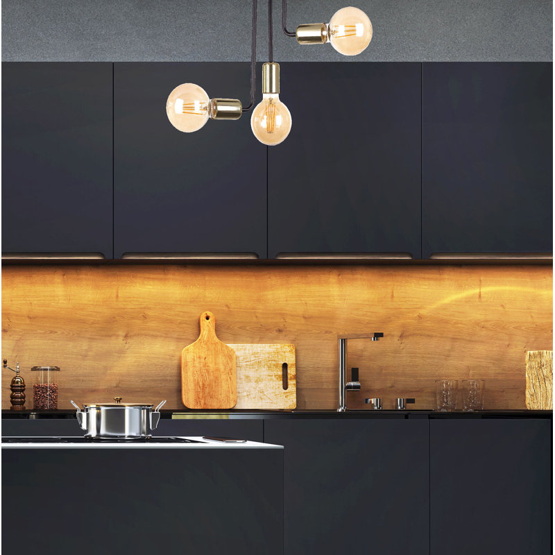 Ailani Flush Mount and Semi Flush Mount, Black/Gold