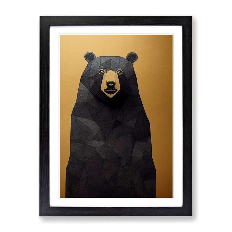 Bear Industrial - Single Picture Frame Print, Black, 64cm H x 46cm W