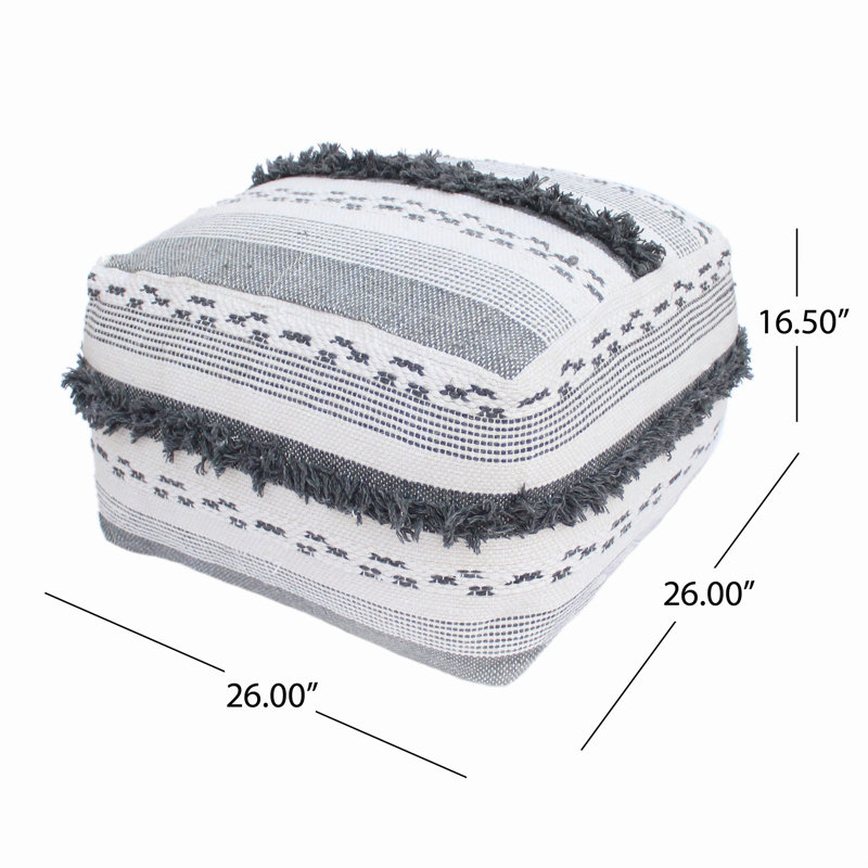 Connelley Upholstered Fabric Ottoman