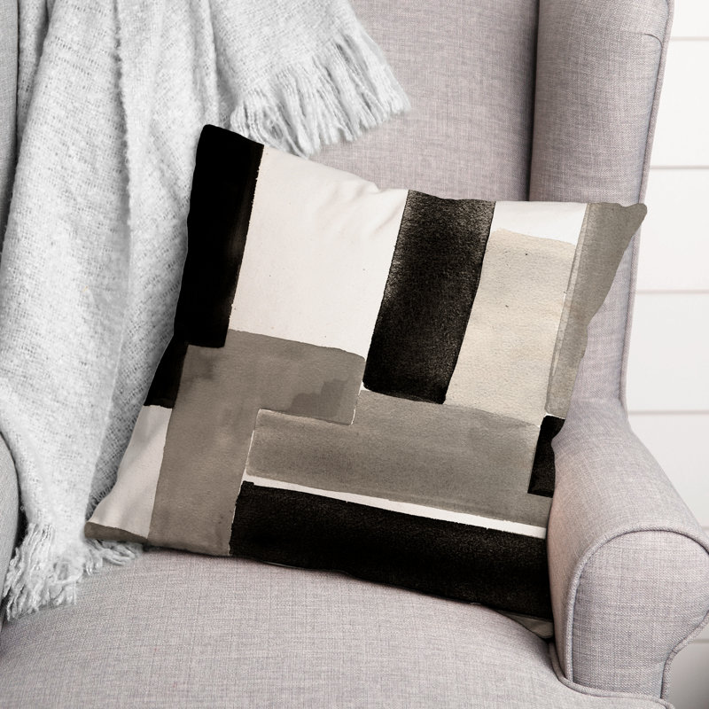 Outdoor Reversible Throw Pillow, Beige