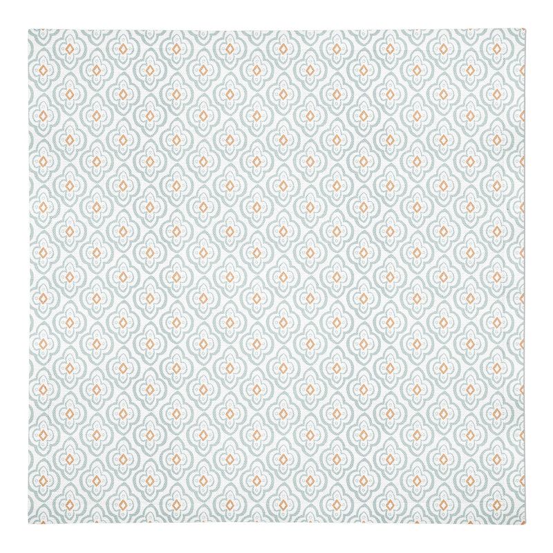 Eliah Cotton Geometric Square Napkin, Light Blue