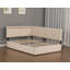 Structure de lit Boucle, structure de lit tapissier Cloud avec tête de lit, 2 tiroirs de rangement, lumière DEL et conception de chargement USB, pieds et lattes en bois massif, aucun sommier nécessaire