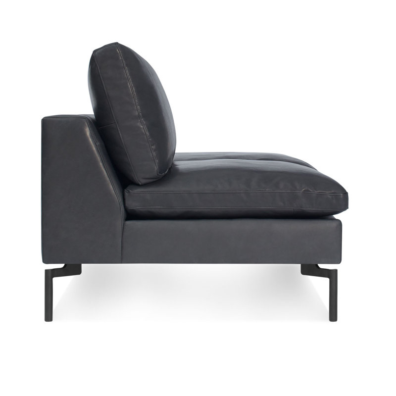 New Standard Loveseat, Maharam Meld in Panda Polyester Blend, Black