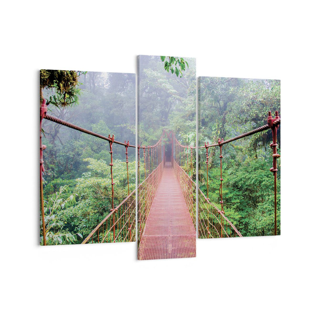 3-tlg. Leinwandbilder-Set Bridge Suspended Costa Rica