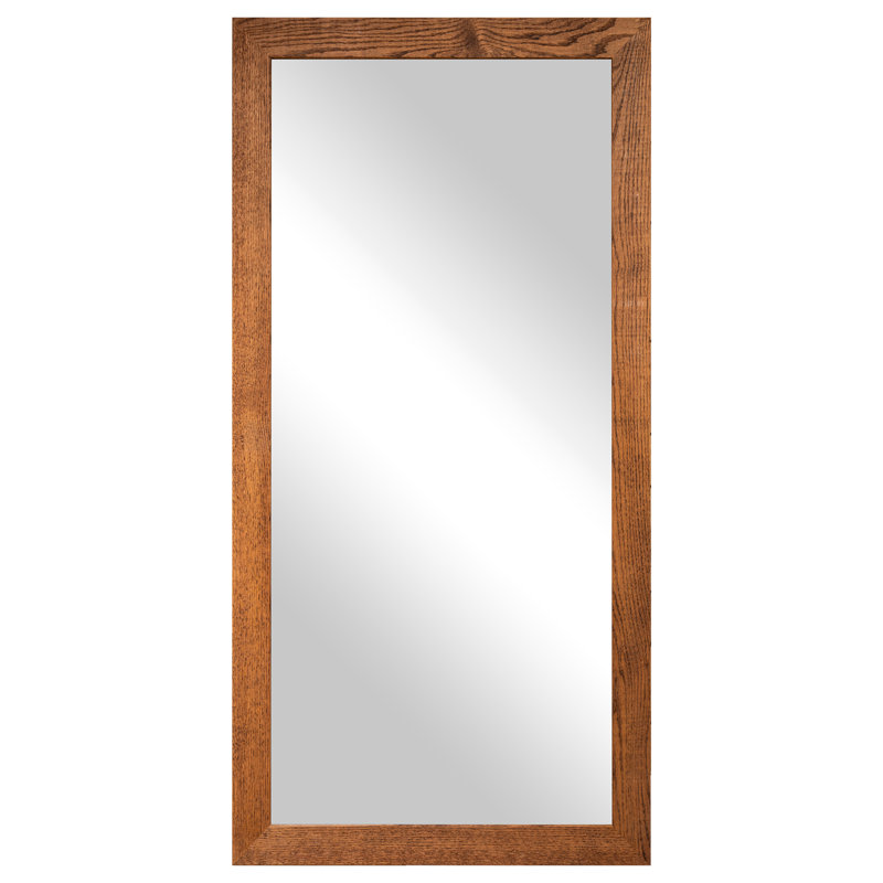 Miroir de plancher en bois franc Union Rustic Ozark, 72 po x 33 po, Miel