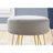 Rxi Ottoman Foot Stool, 16 Inch Round Seat Polyester Gold Hairpin Legs-102957790